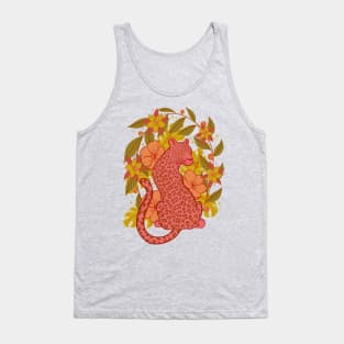 Coral Tropical Jaguar Tank Top